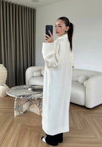 Basic Ecru wool Cardigan