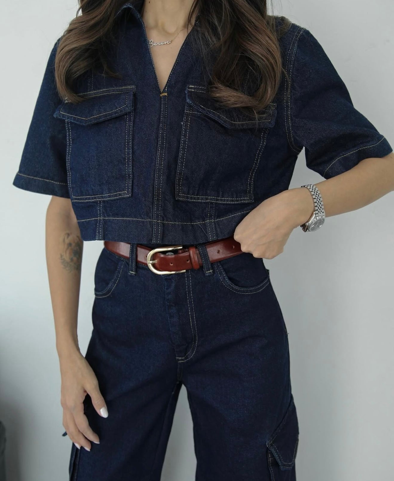 Navy Denim Set