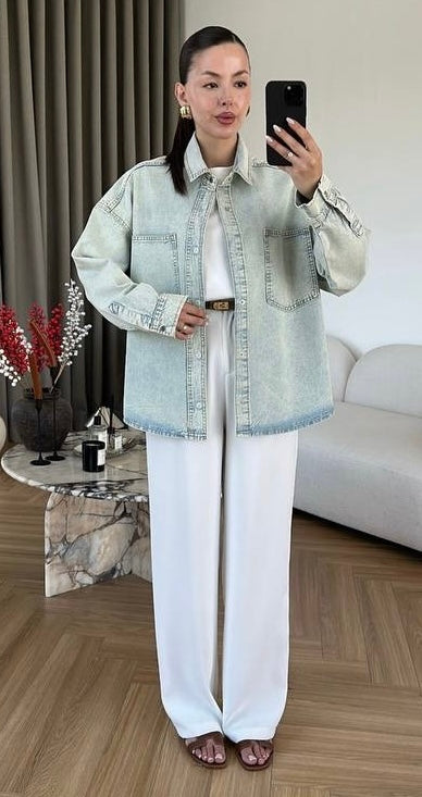 Light blue denim shirt