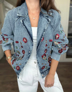 Floral Denim Jacket