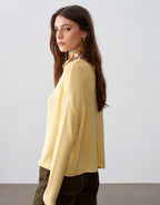 Wide Collar blouse - Yellow