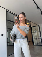 Knitwear Blouse - Grey