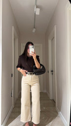 Zr Ankle Jeans - Beige