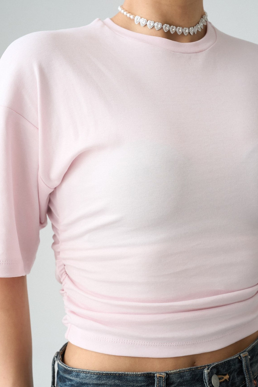 Waisted T-shirt - Pastel Pink