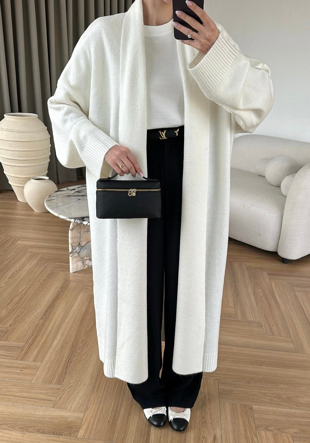 Basic Ecru wool Cardigan