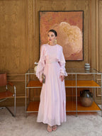 Ruffle Sleeve Belted Dress