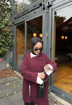 Zipper Sweater Bordeaux