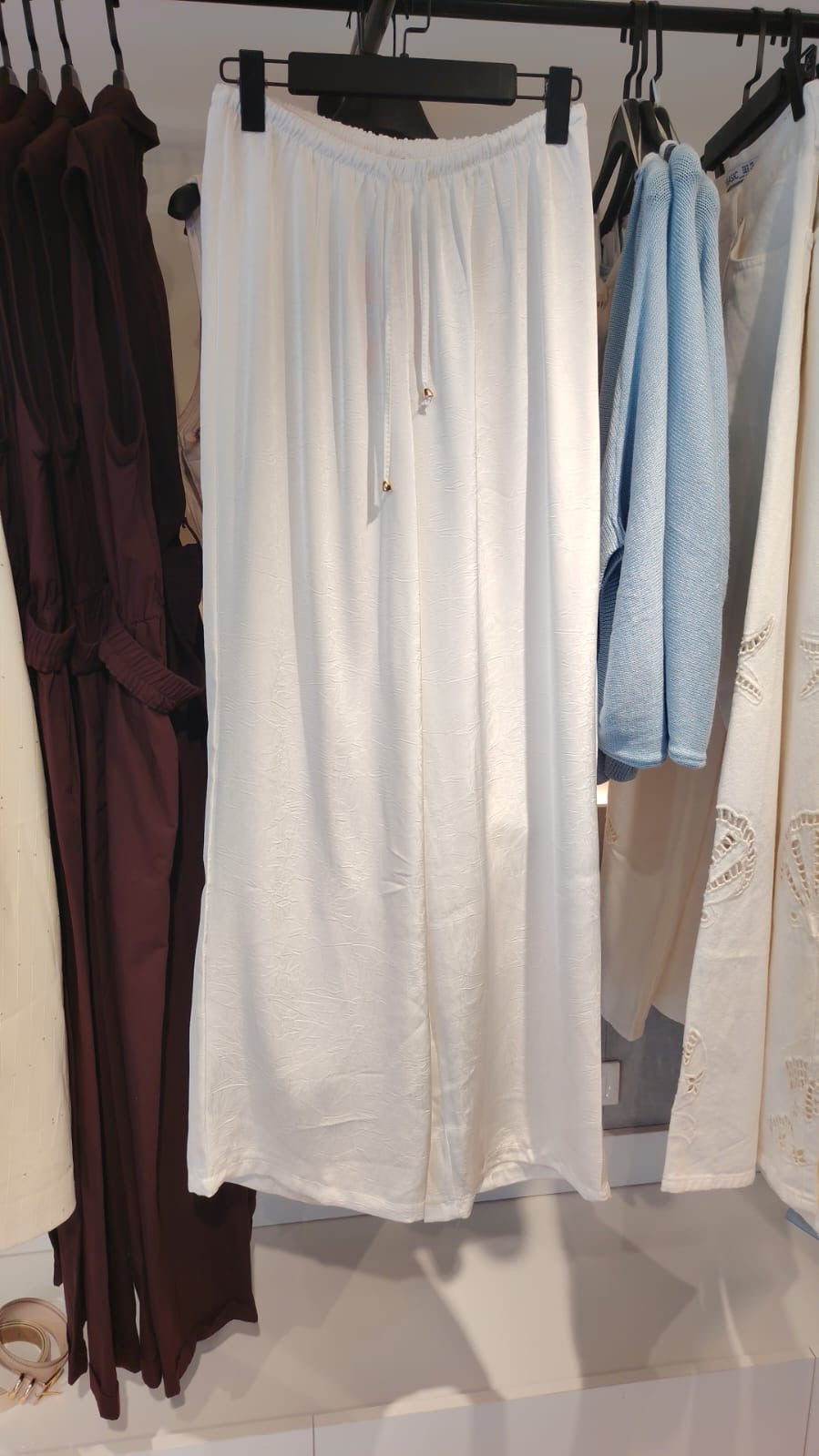 White Satin Pants