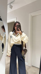 Shirt-Collar Sweatshirt