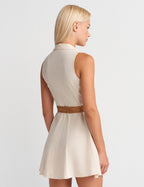 Beige Linen Dress