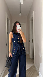 Iconic denim vest