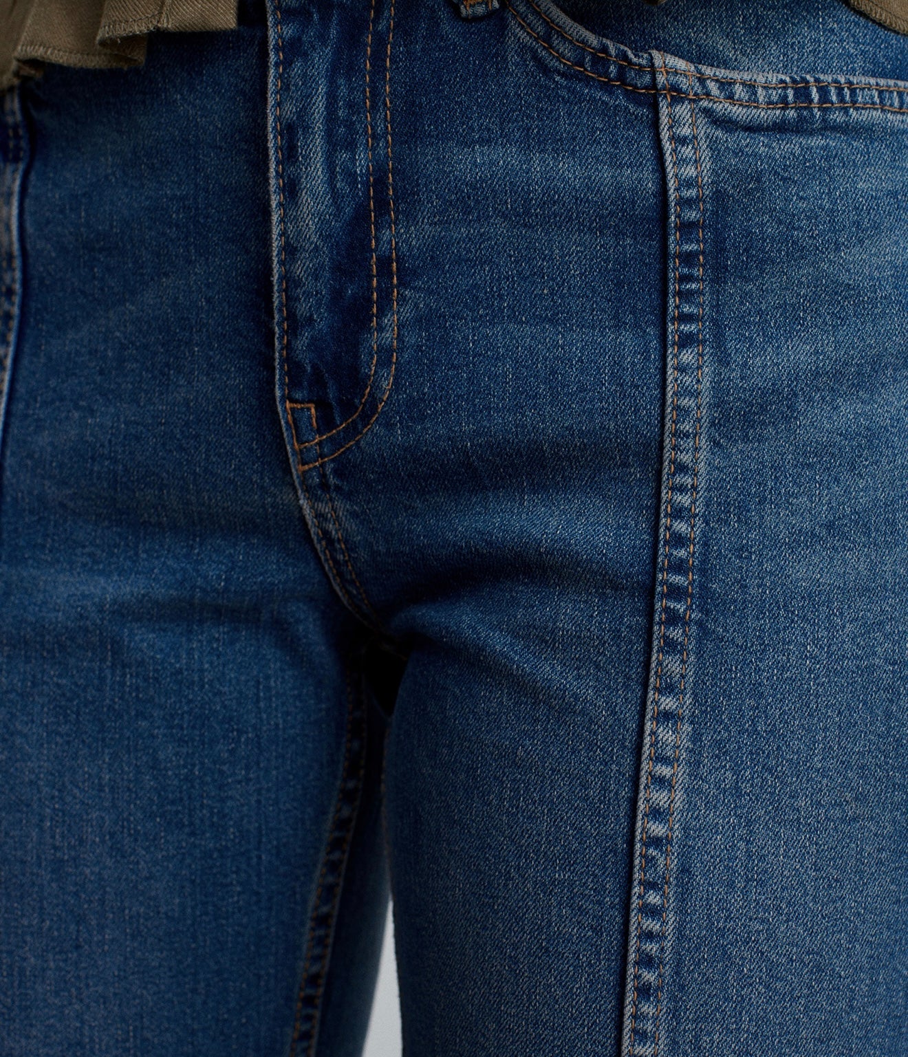 Stitch-detailed Bootcut Jeans