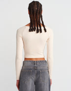 Long Sleeves Crop Top