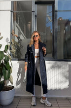 Maxi Denim Trench Coat
