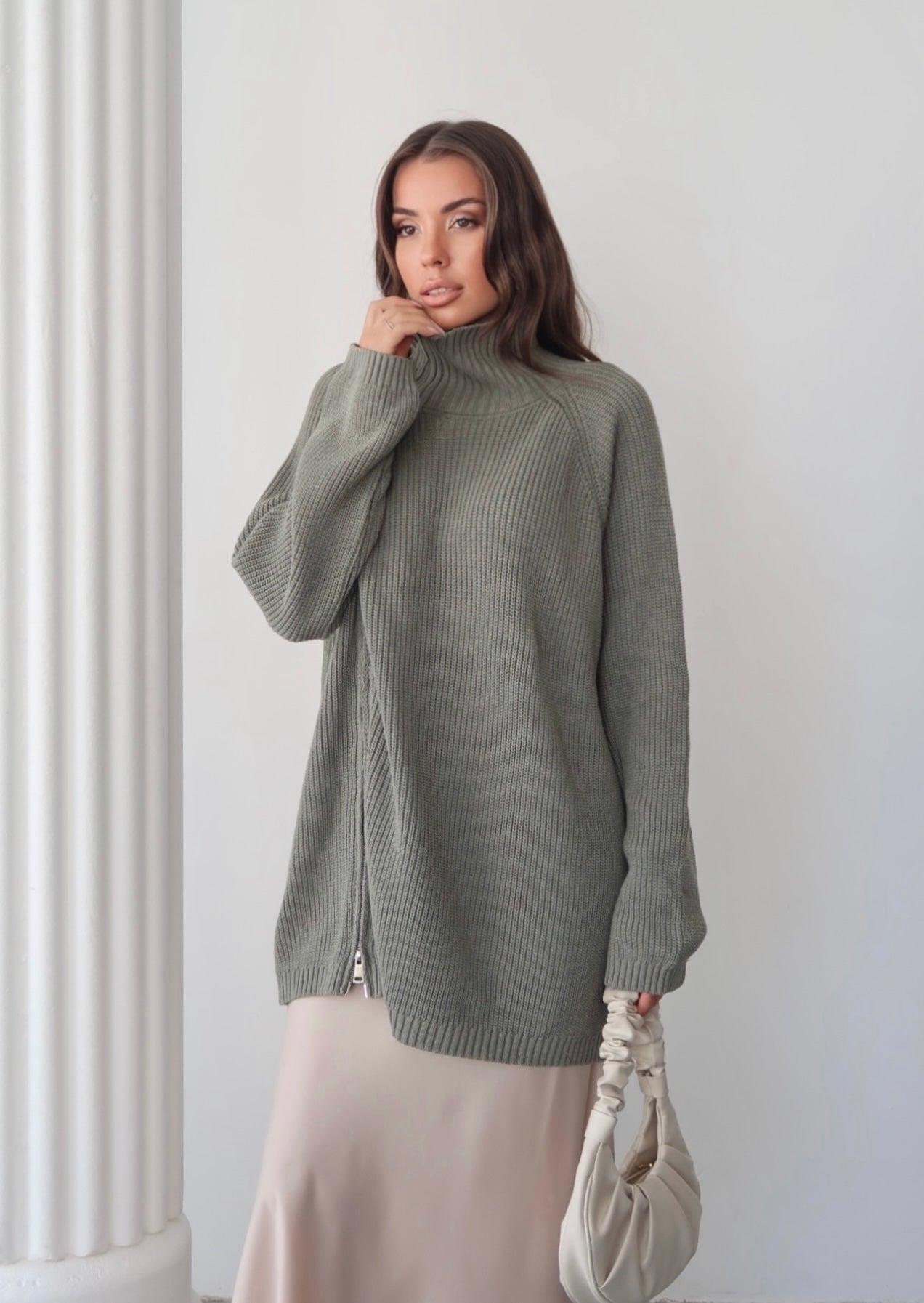 Zipper Sweater Mint