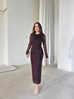 Bella Dress - Brown