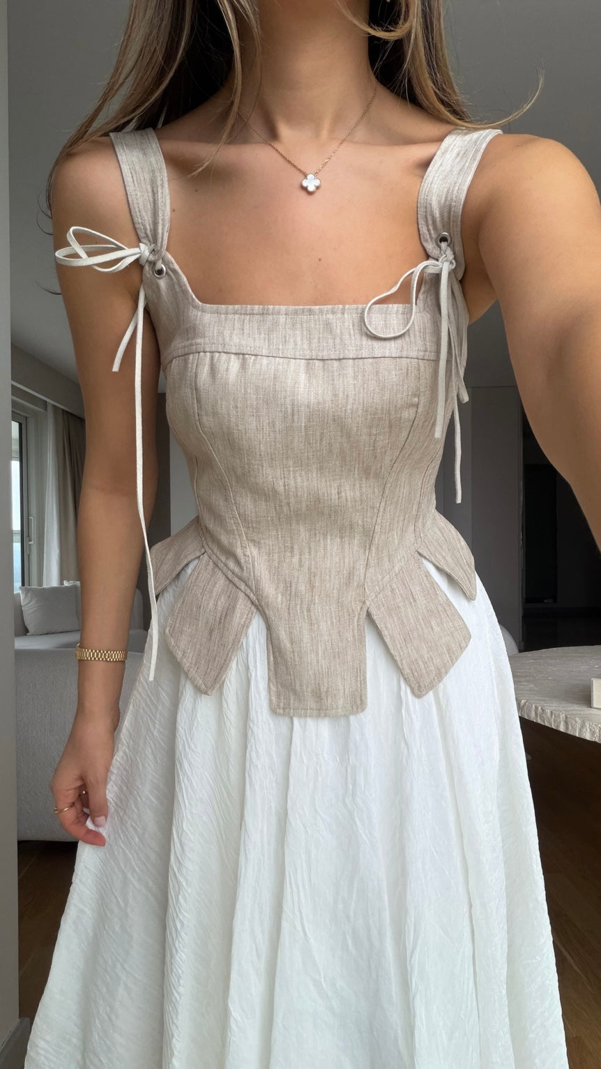 Beige Corset Top