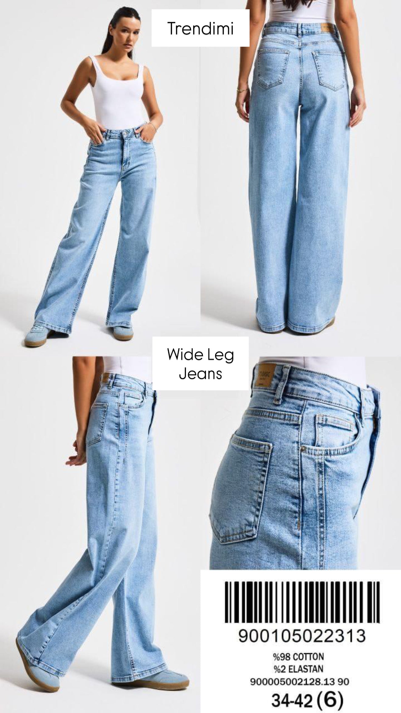 Wide Leg Jeans Blue