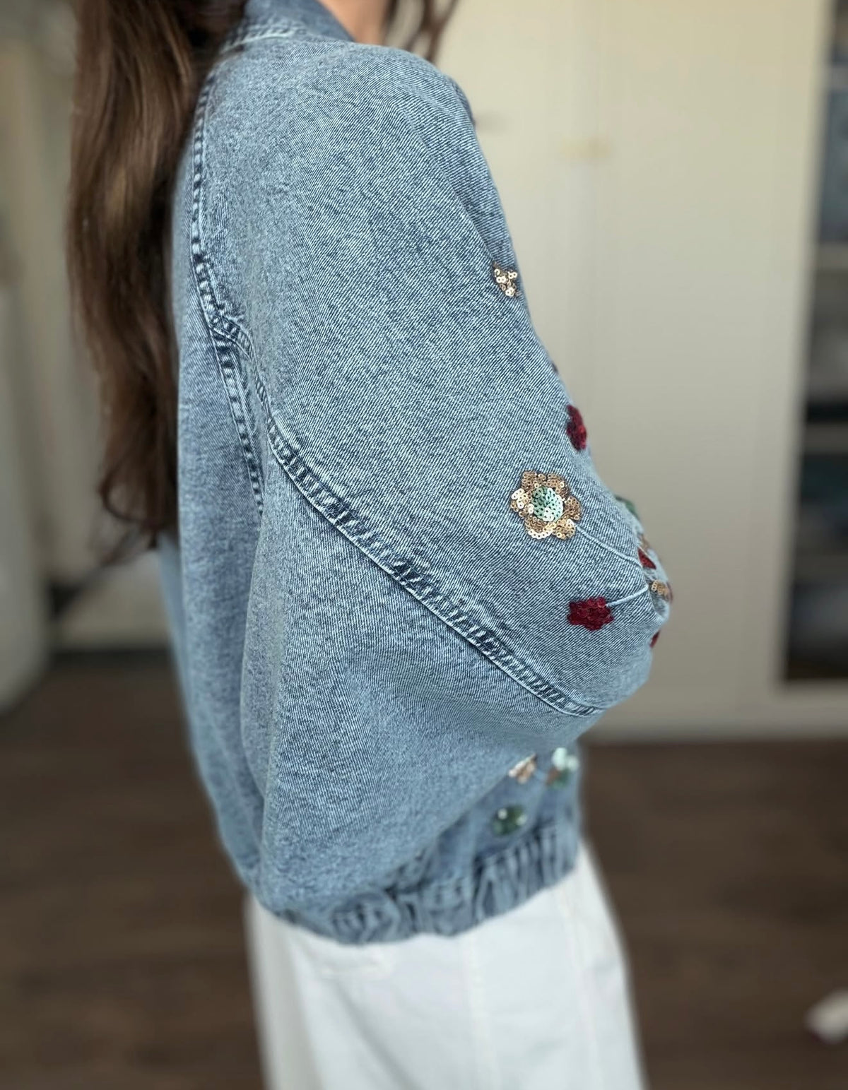 Floral Denim Jacket