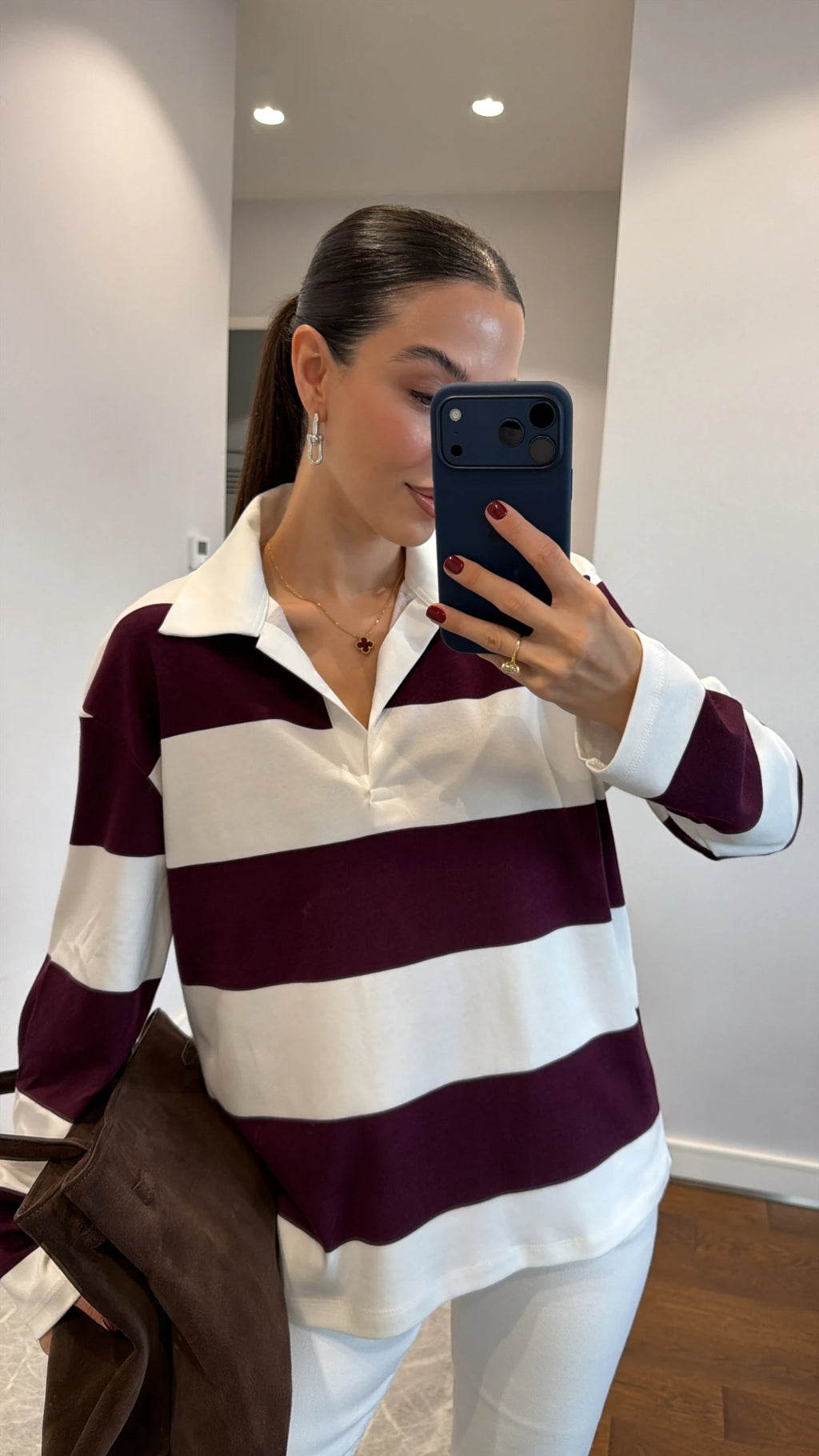 Burgundy Striped