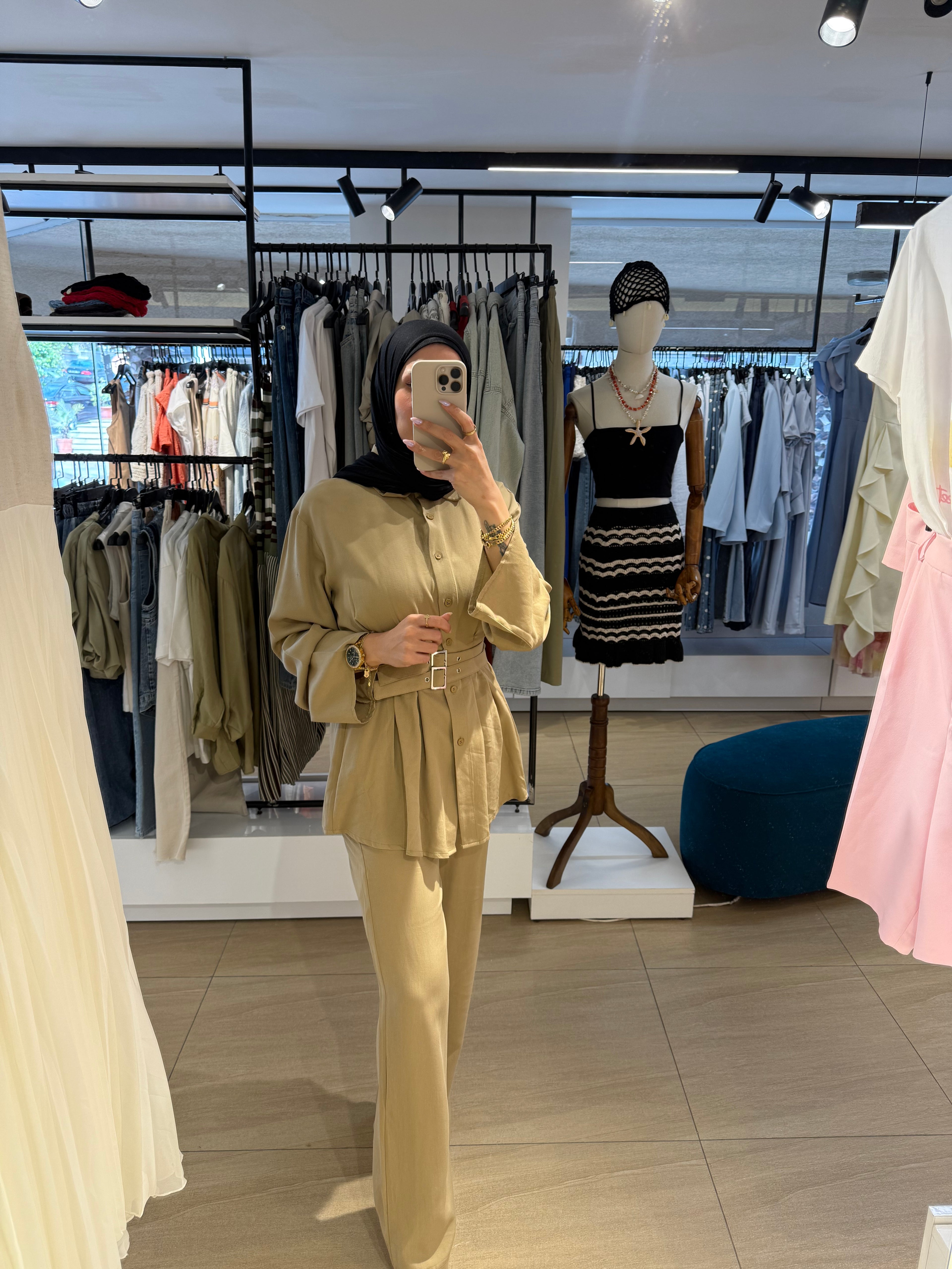 Khaki Belted-Set