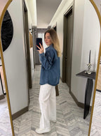 Zr Oversized Denim Shirt