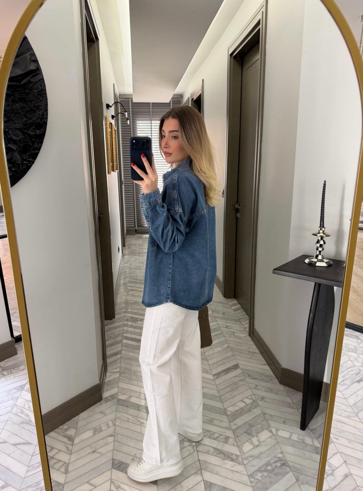 Zr Oversized Denim Shirt
