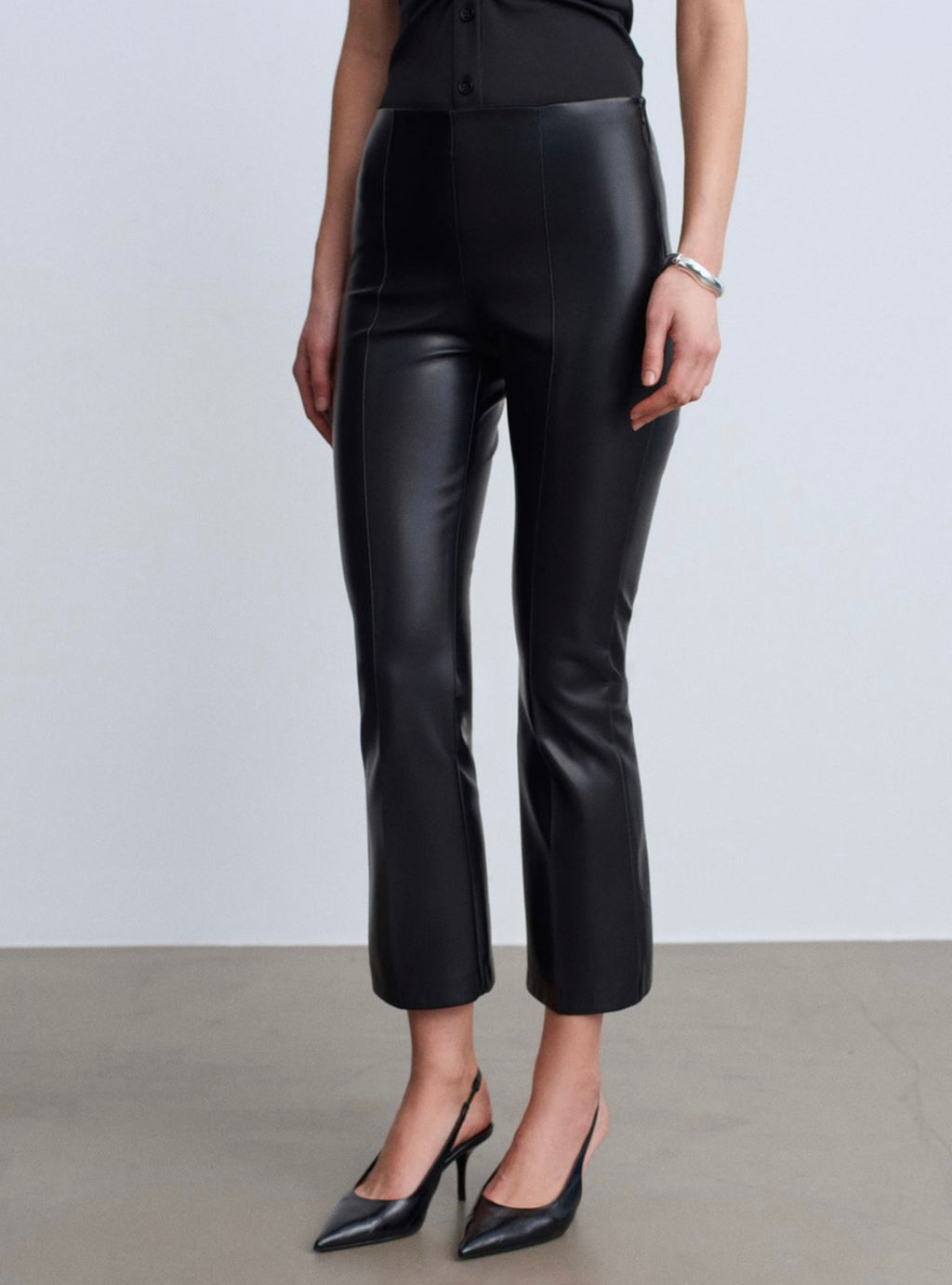 Dilvin Leather Pants - Black