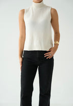 Ecru High neck basic