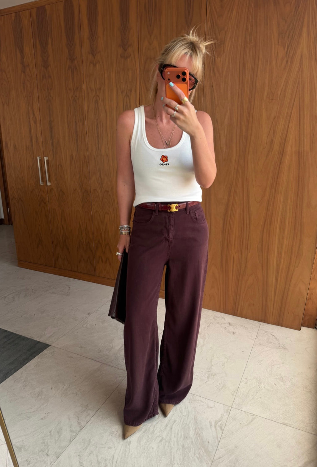 Tencel Jeans - Burgundy