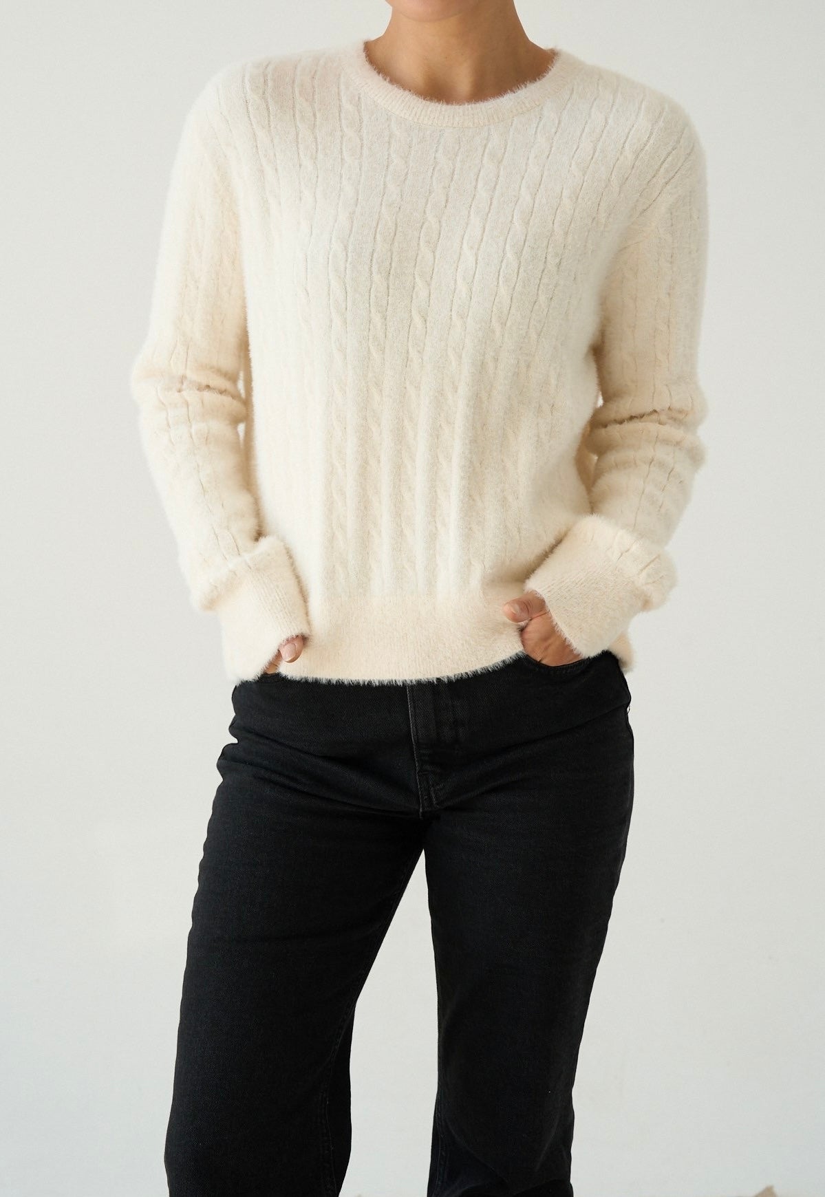 Off white mohair top