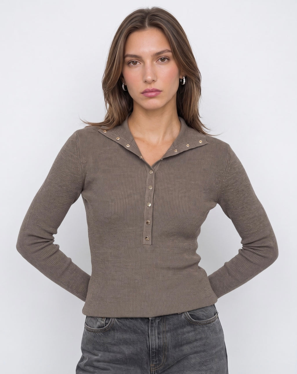 Mila Knit Top - Mocha