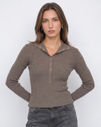 Mila Knit Top - Mocha