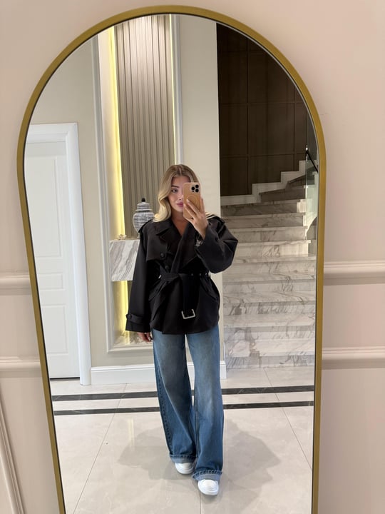 Mid-Length Collar Trench Coat