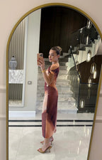 Patterned Draped Dress