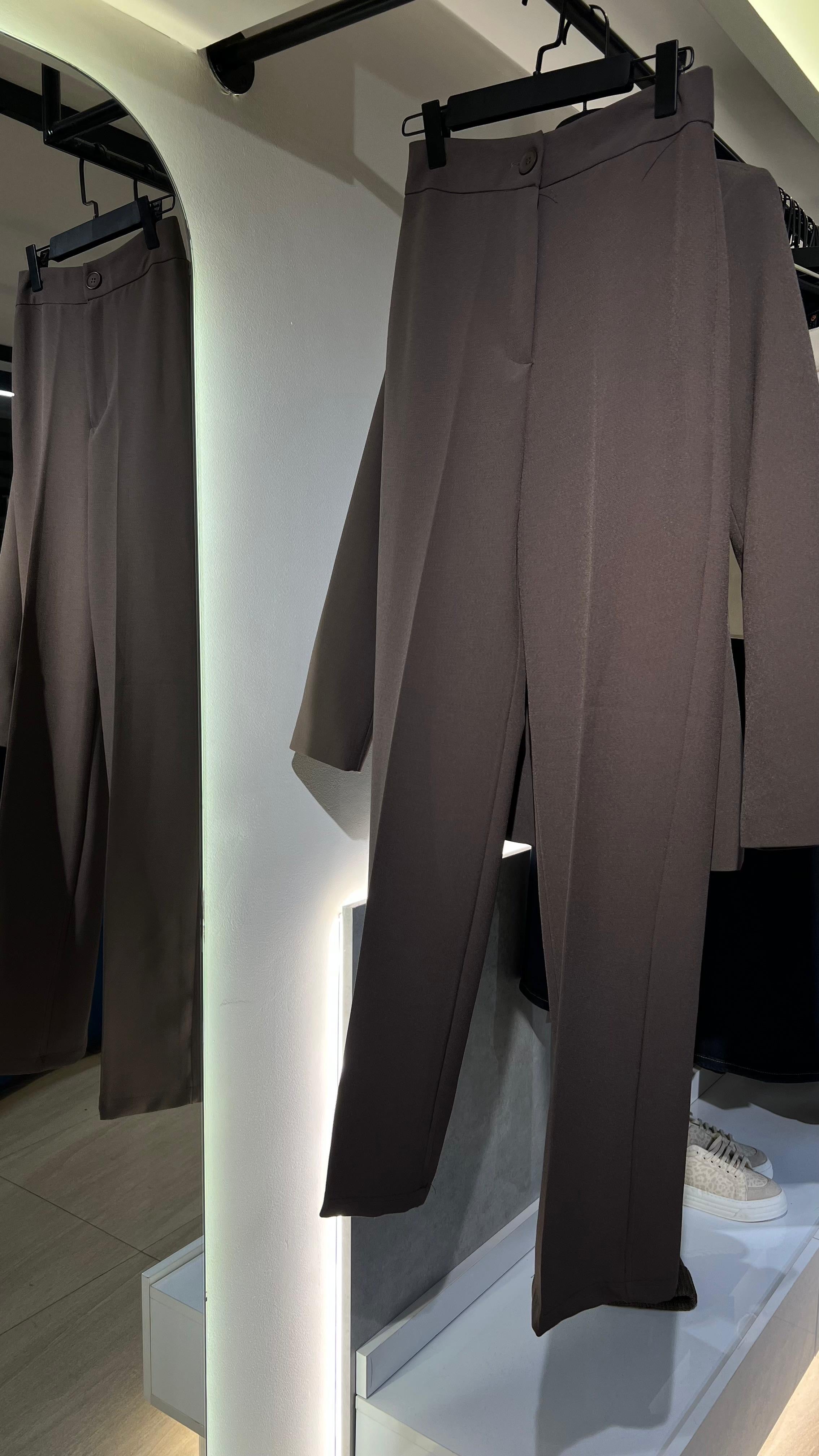 Straight cut brown trousers