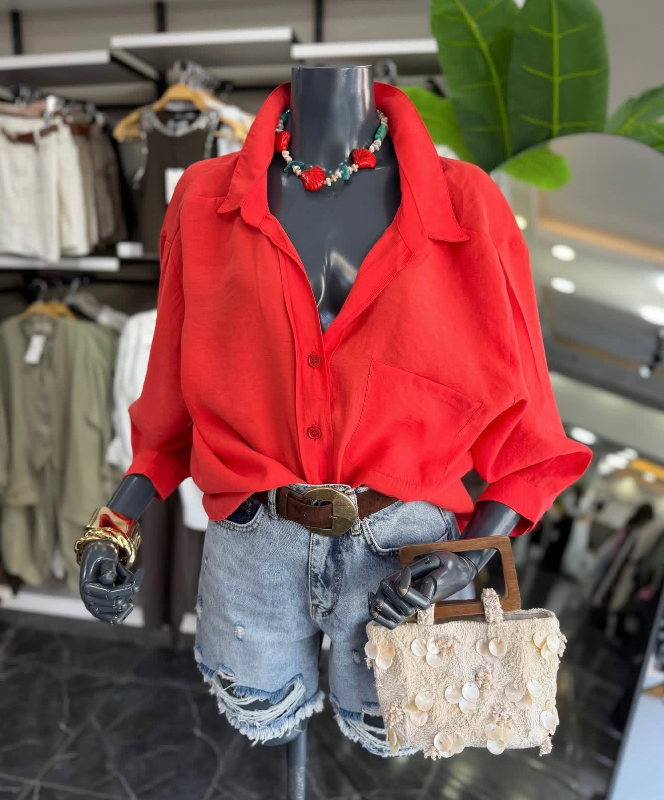 Tencel Shirt - Red
