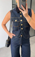Vest-Denim Set