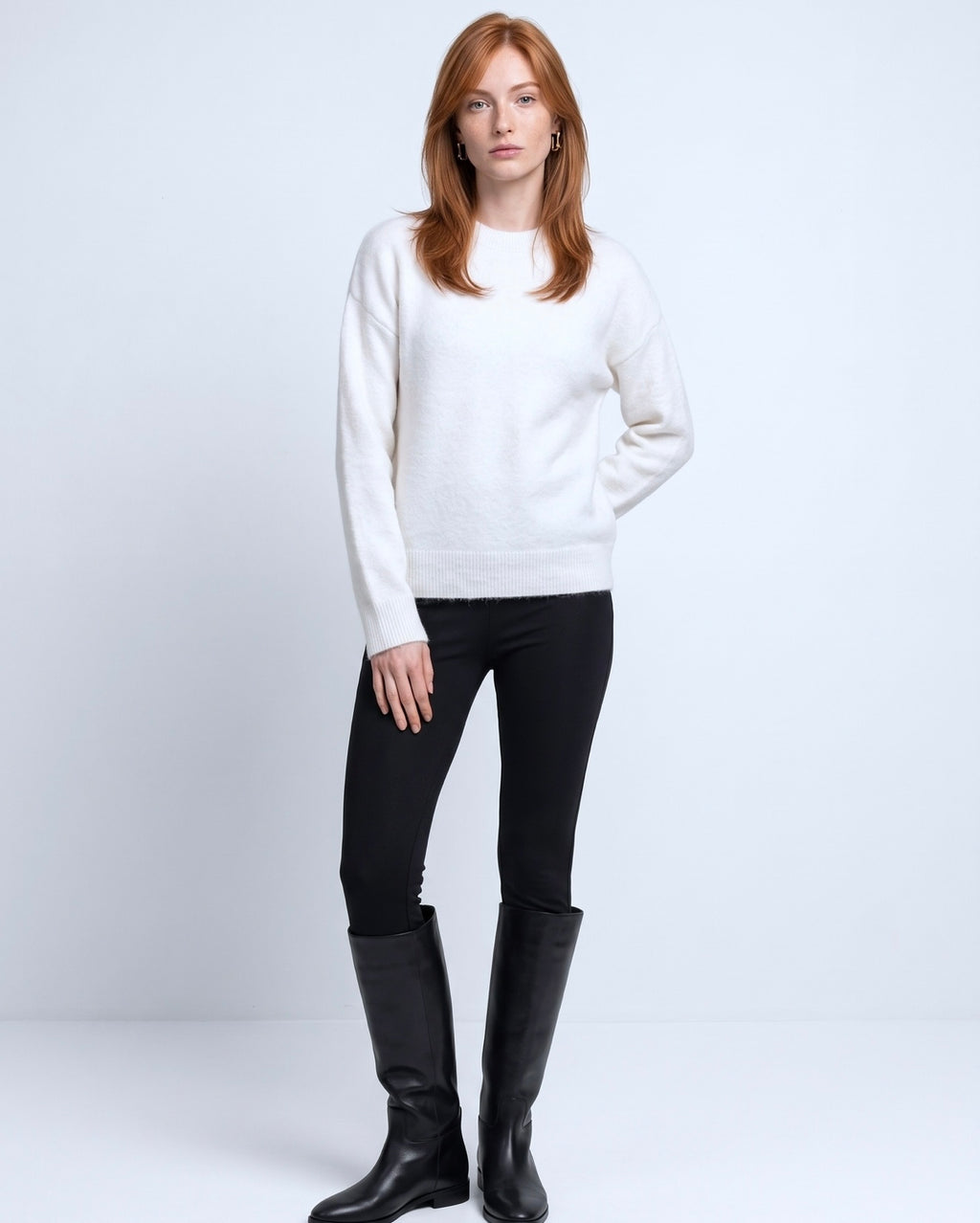 Classic Knit Sweater - Ecru