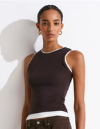White Detailed Tank Top
