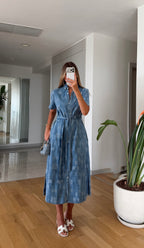 Belted Denim Dress