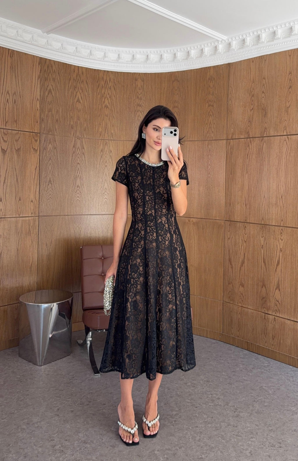 Juliette Lace Dress - Black