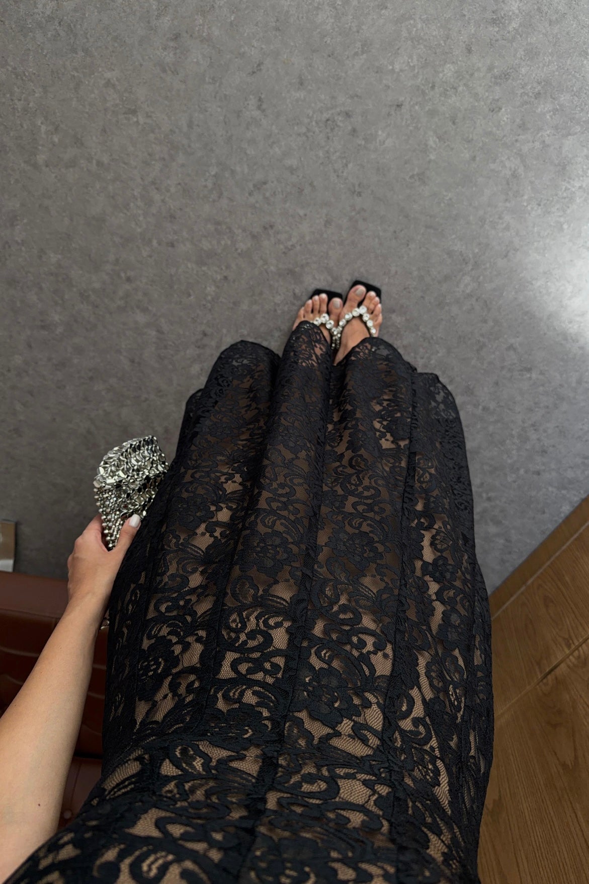 Juliette Lace Dress - Black
