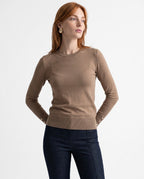 Cuff Button Top - Mocha