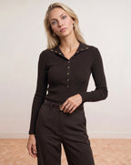 Mila Knit Top - Brown