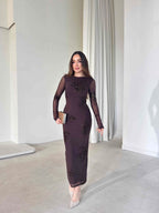 Bella Dress - Brown