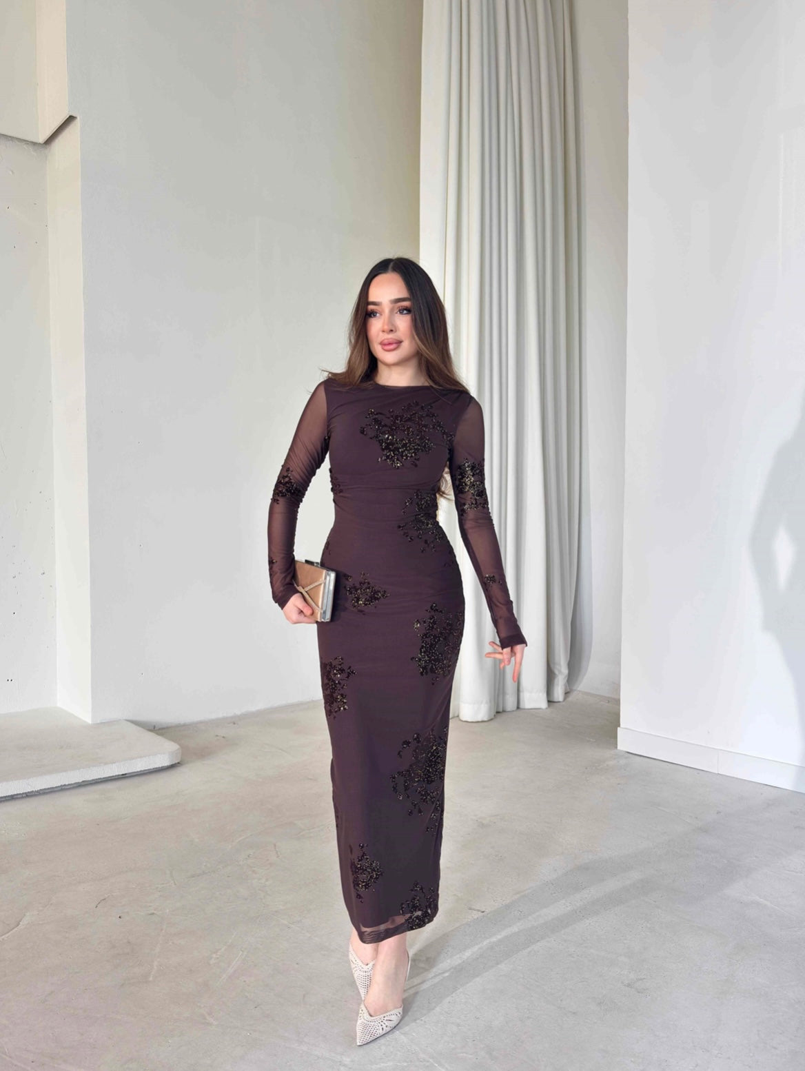 Bella Dress - Brown