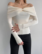 Ecru Off shoulder top