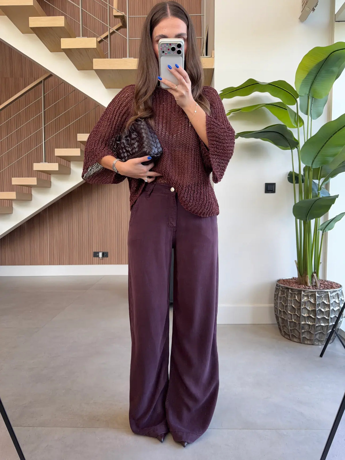 Tencel Jeans - Burgundy