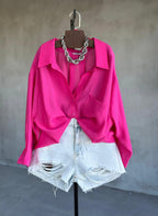 Tencel Shirt - Fuchsia
